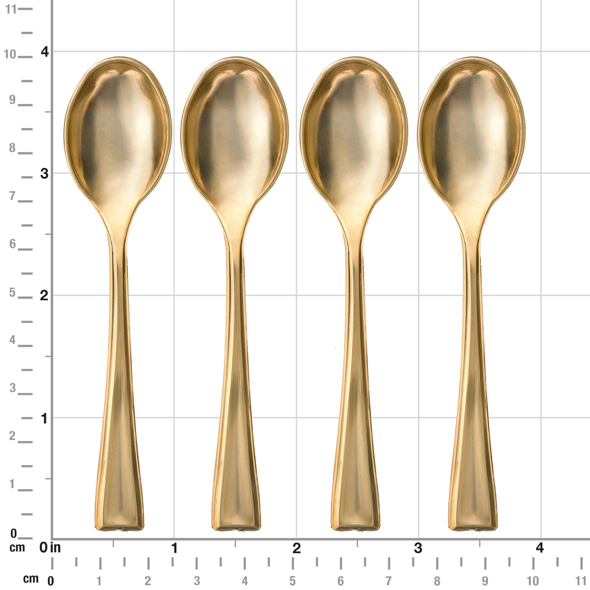 12 Packs: 24 ct. (288 total) Gold Mini Spoons by Celebrate It™